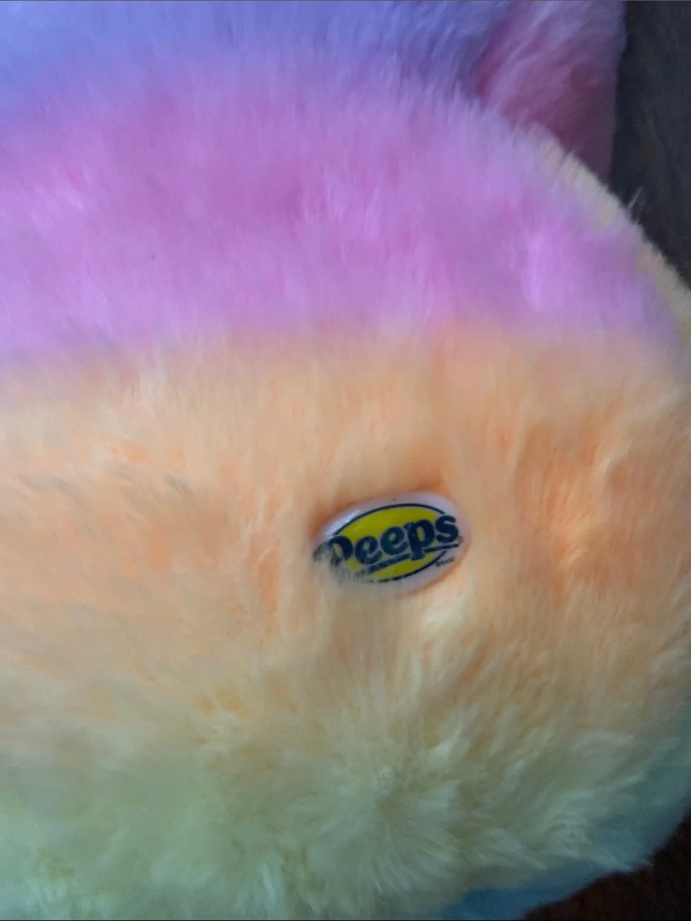 Peeps Multicolor Rainbow Marshmallow Scented 14 inch Bunny Plushie
